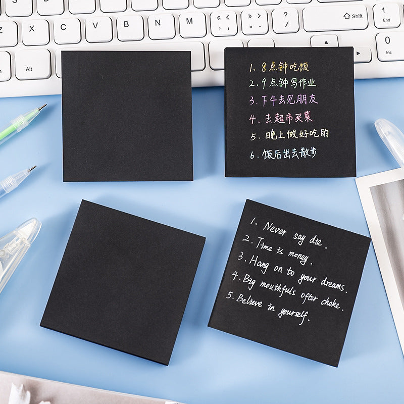 Wholesale Paper Black Simple Post-it Notes